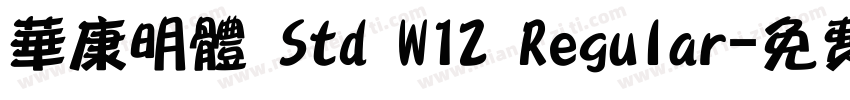 華康明體 Std W12 Regular字体转换